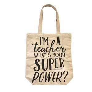 Mud Pie Canvas Tote Bag for Teachers